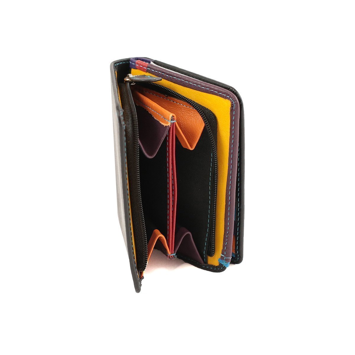 Black Mini Women_s Women_s Wallet – Real leather Women's leather wallet zipper