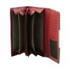 Women's leather wallet pockets