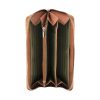Interior of women's leather wallet