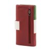 External pocket of women's leather wallet