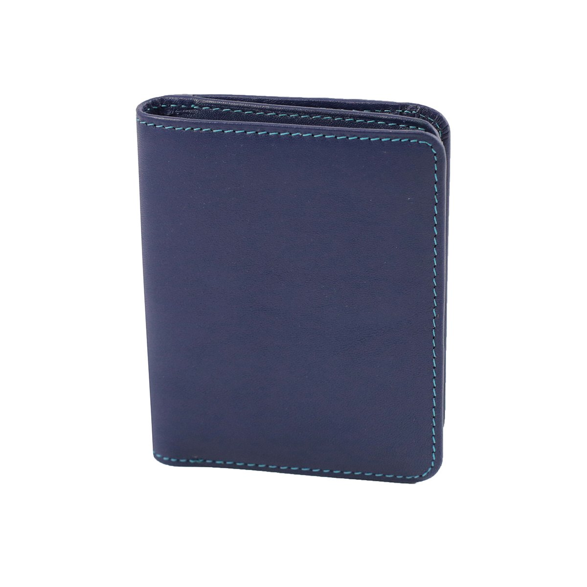 Small blue woman wallet – Real leather Handmade women's wallet