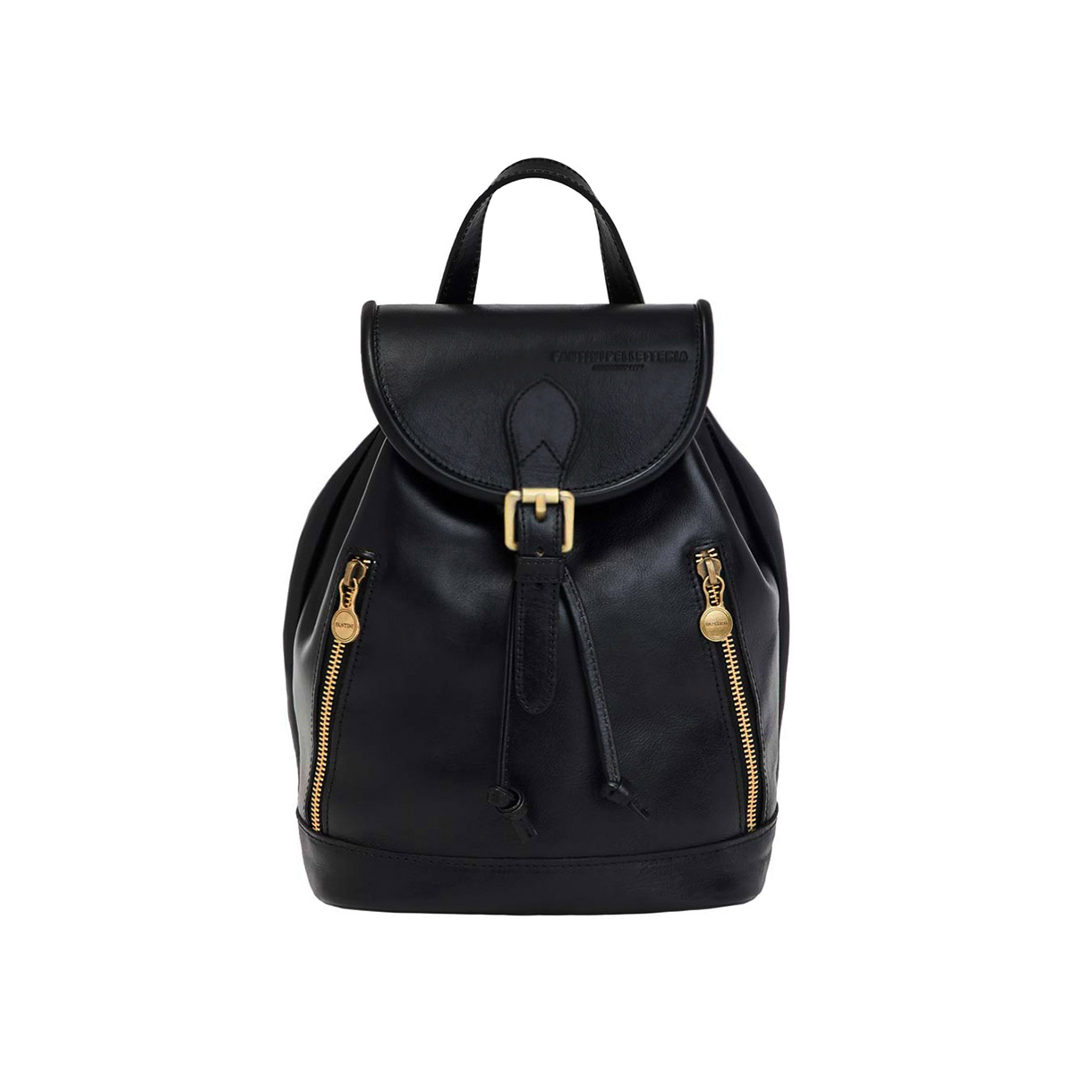 Women's backpack black leather Backpack leather goods black